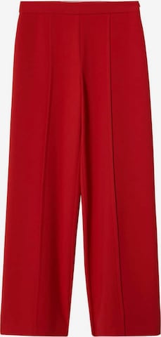 MANGO Wide leg Broek in Rood: voorkant