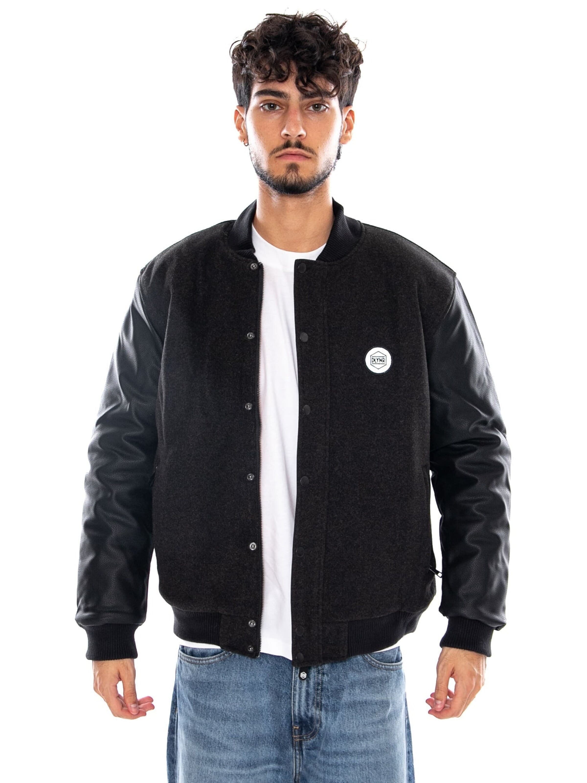 DOLLY NOIRE Between-Season Jacket 'CORPORATE BOMBER BLACK' in Black: front