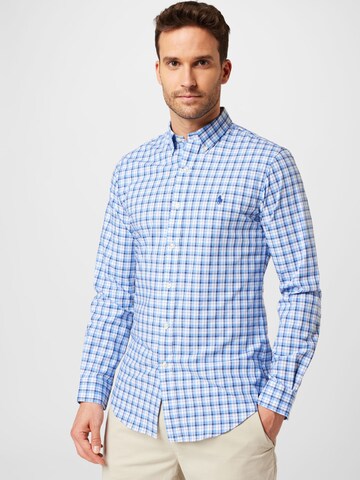 Polo Ralph Lauren - Ajuste estrecho Camisa en azul: frente