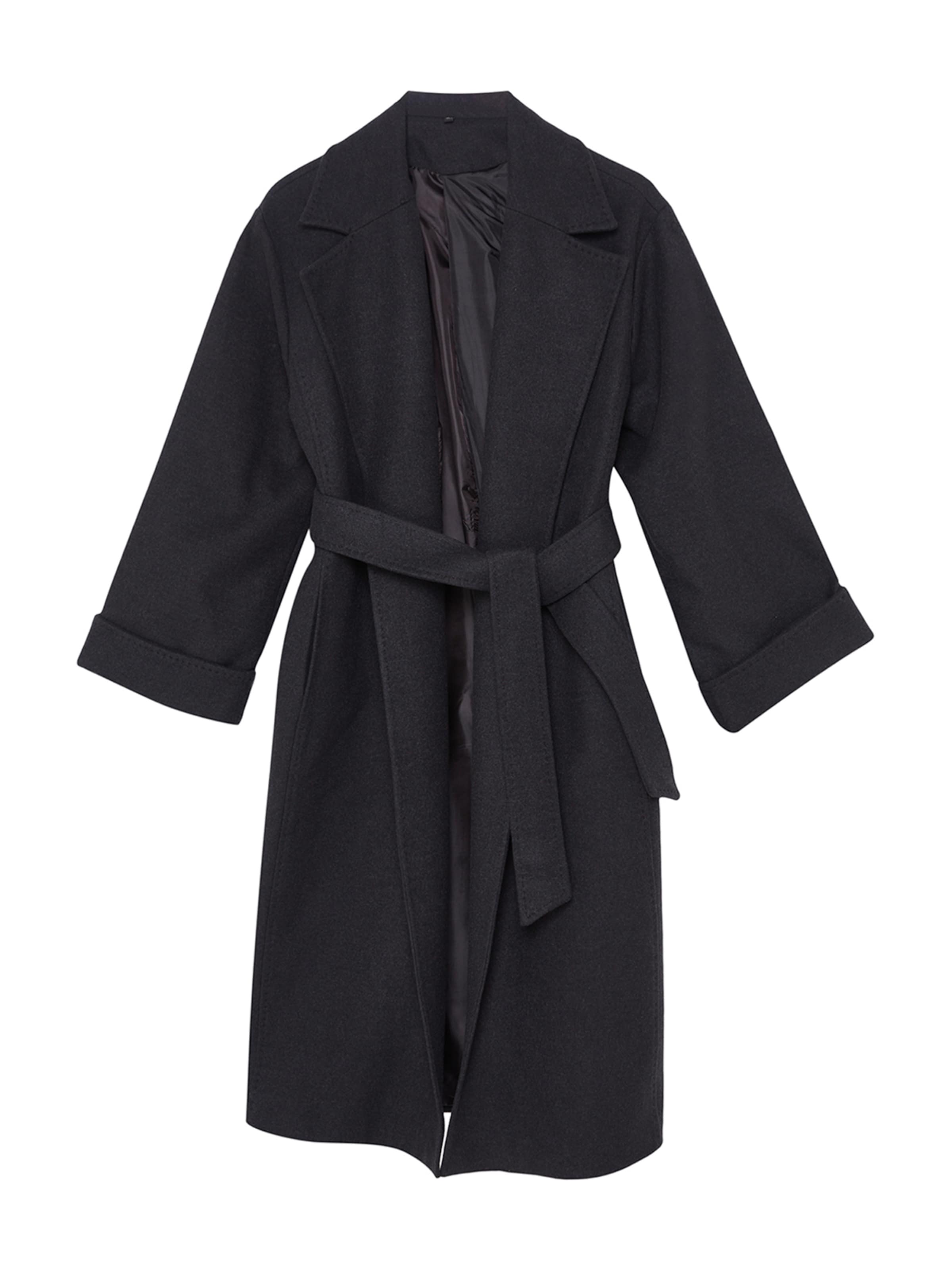 Trendyol Přechodný kabát – šedá: přední strana