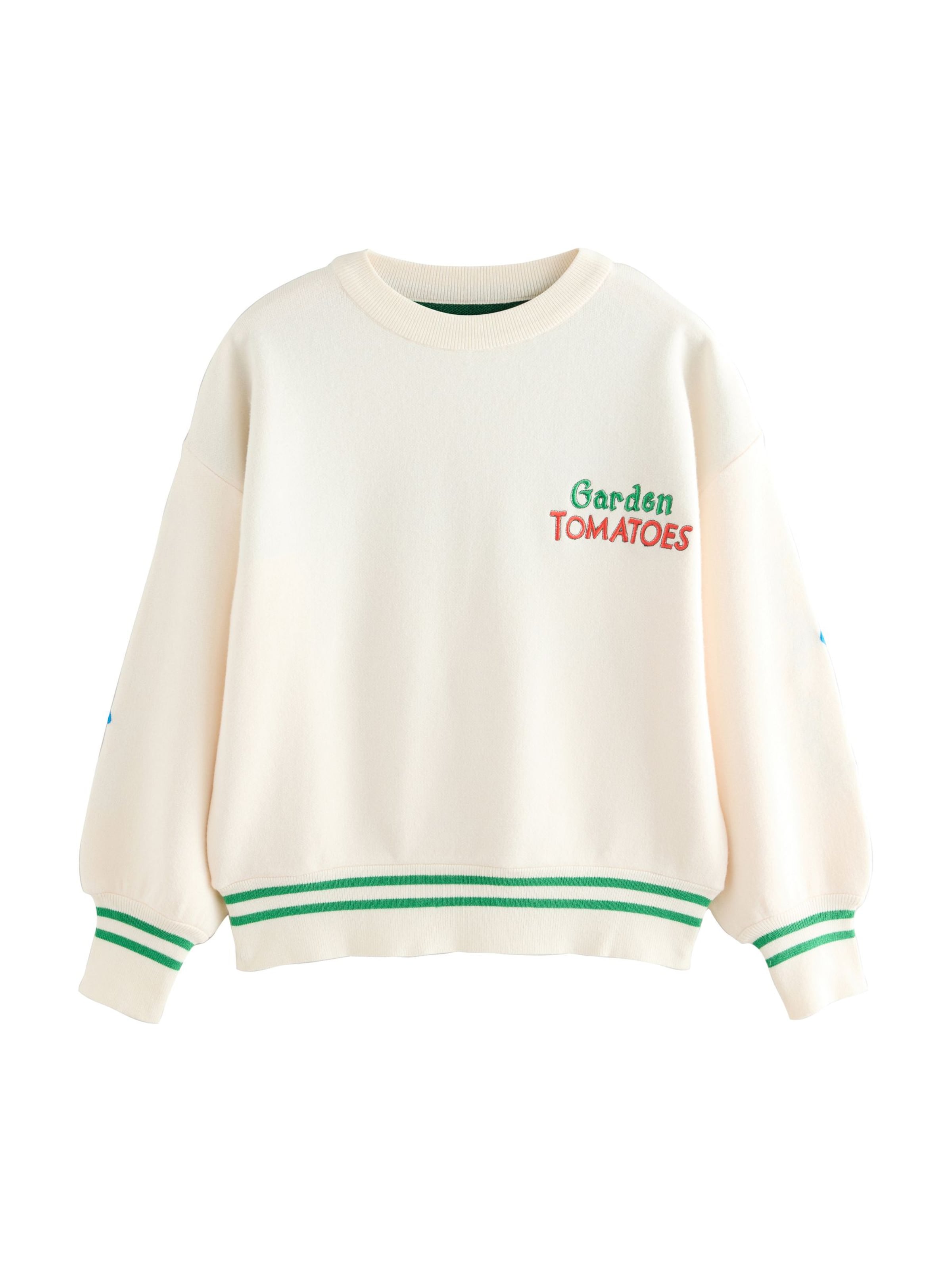 Next Sudadera en XS en ecru / azul claro / verde / rojo, Vista del producto