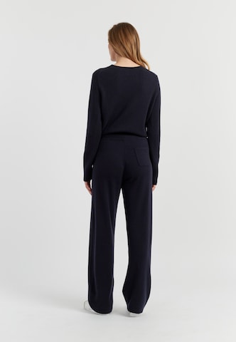 Chinti & Parker Zvonové kalhoty Kalhoty 'Pure Cashmere' – modrá