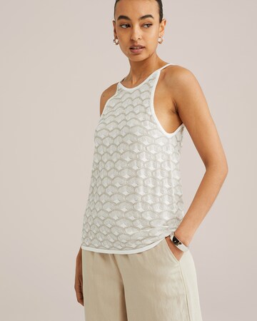 WE Fashion Топ в Белый: спереди