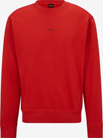 BOSS Sweatshirt 'Wefade' in Rot: predná strana