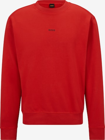 BOSS Orange Sweatshirt 'Wefade' in Rot: predná strana