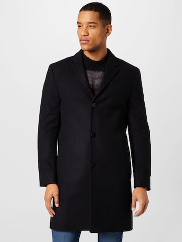 Calvin Klein Between-Seasons Coat in Black: front