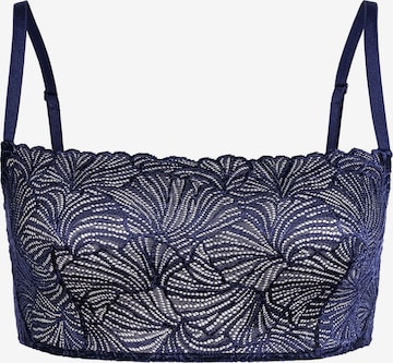Erlich Textil Bustier BH in Blau: Vorderseite