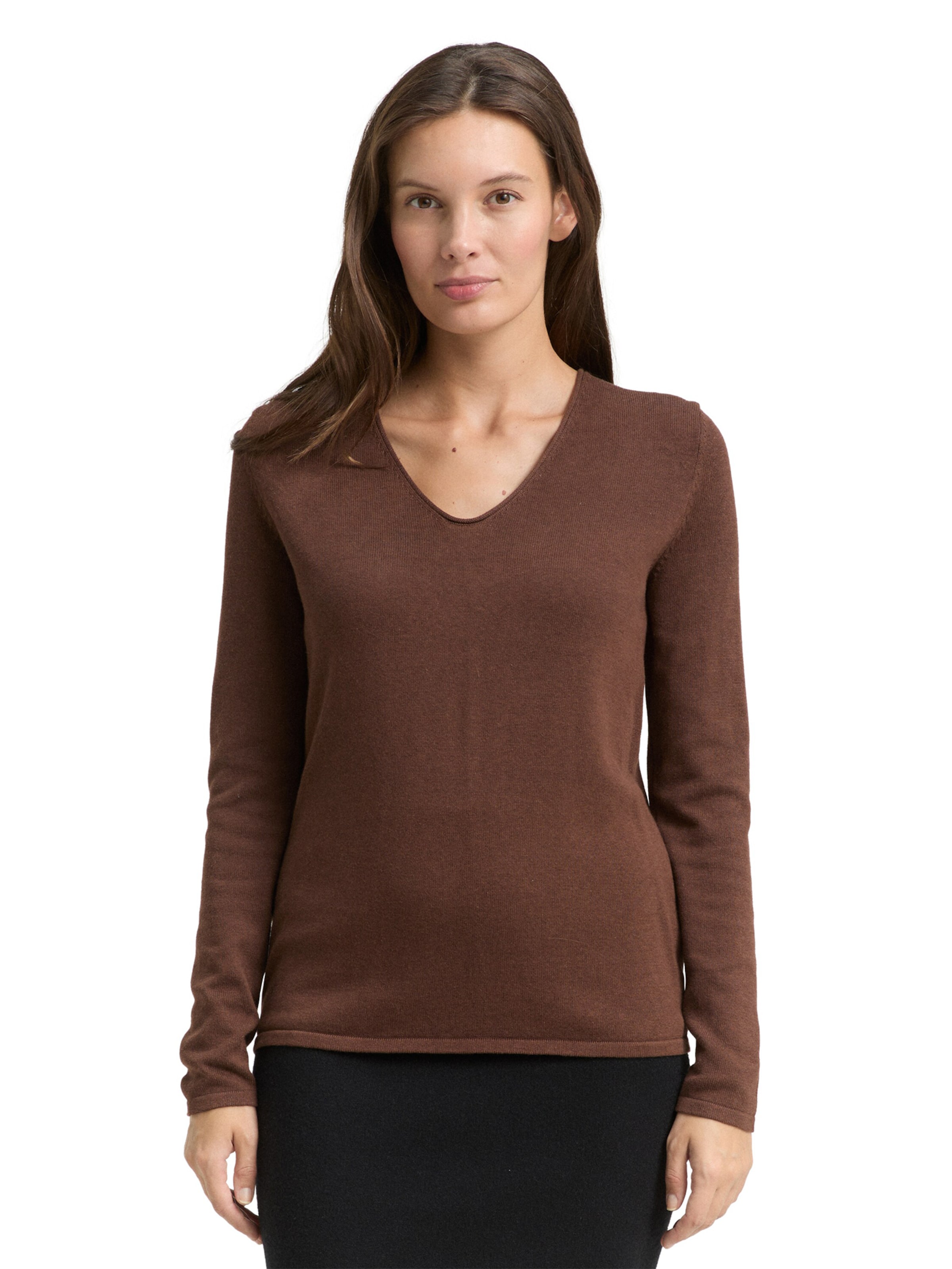 TOM TAILOR Sweater in Brown: front