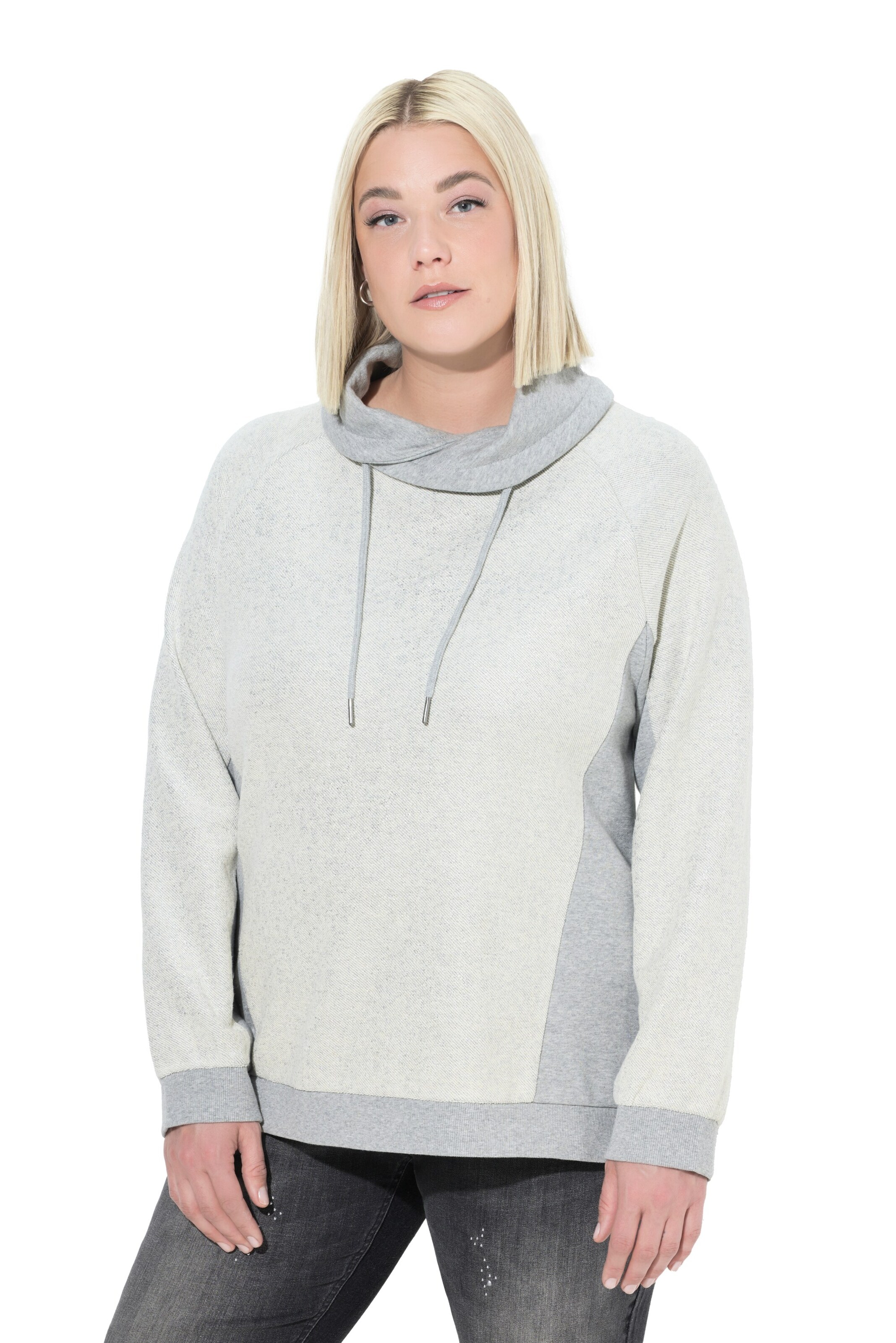 Ulla Popken Sweatshirt in Grijs: voorkant
