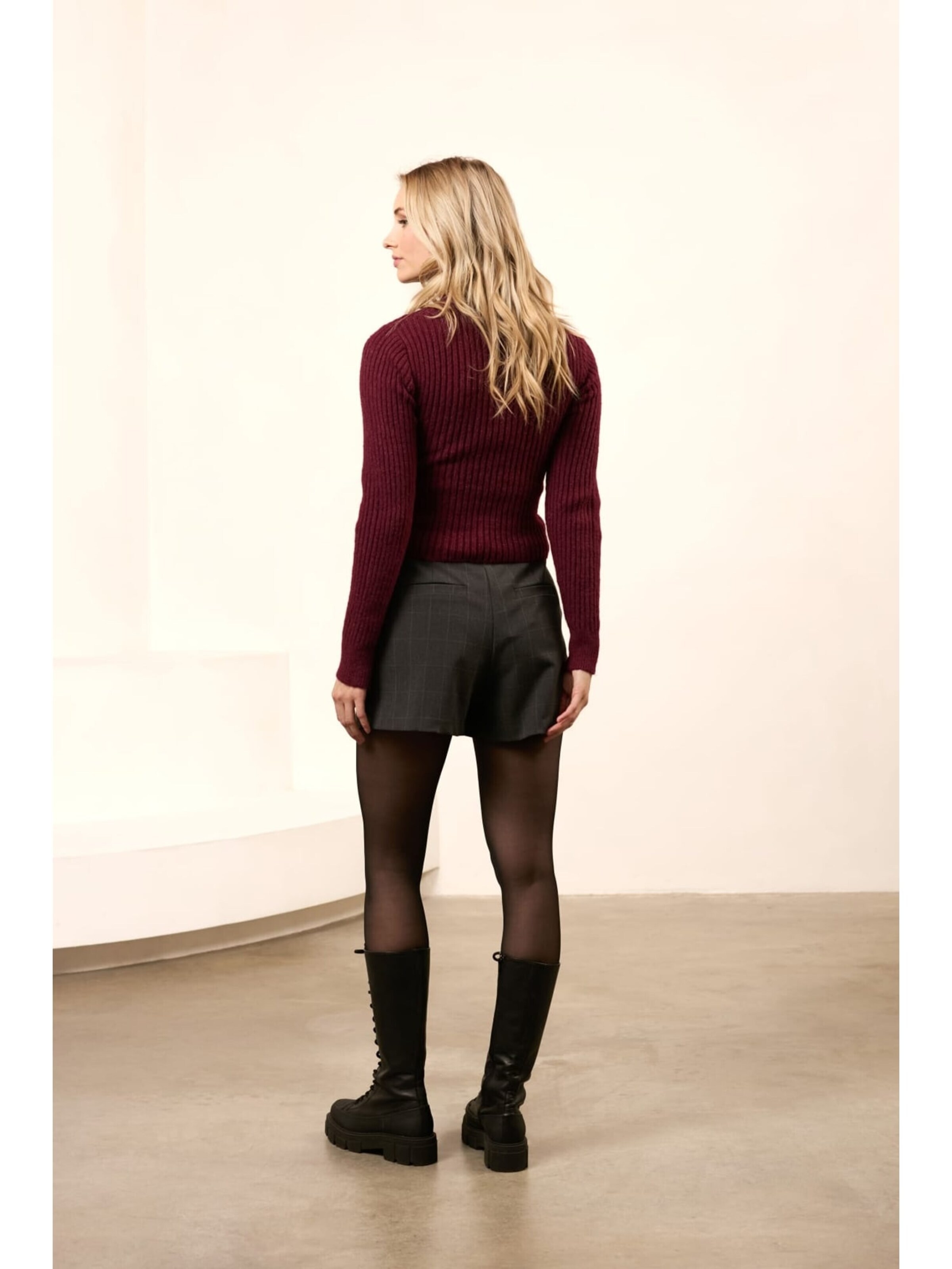 LOFTY MANNER Sweater 'QK04-KW Sweater Katja' in Red