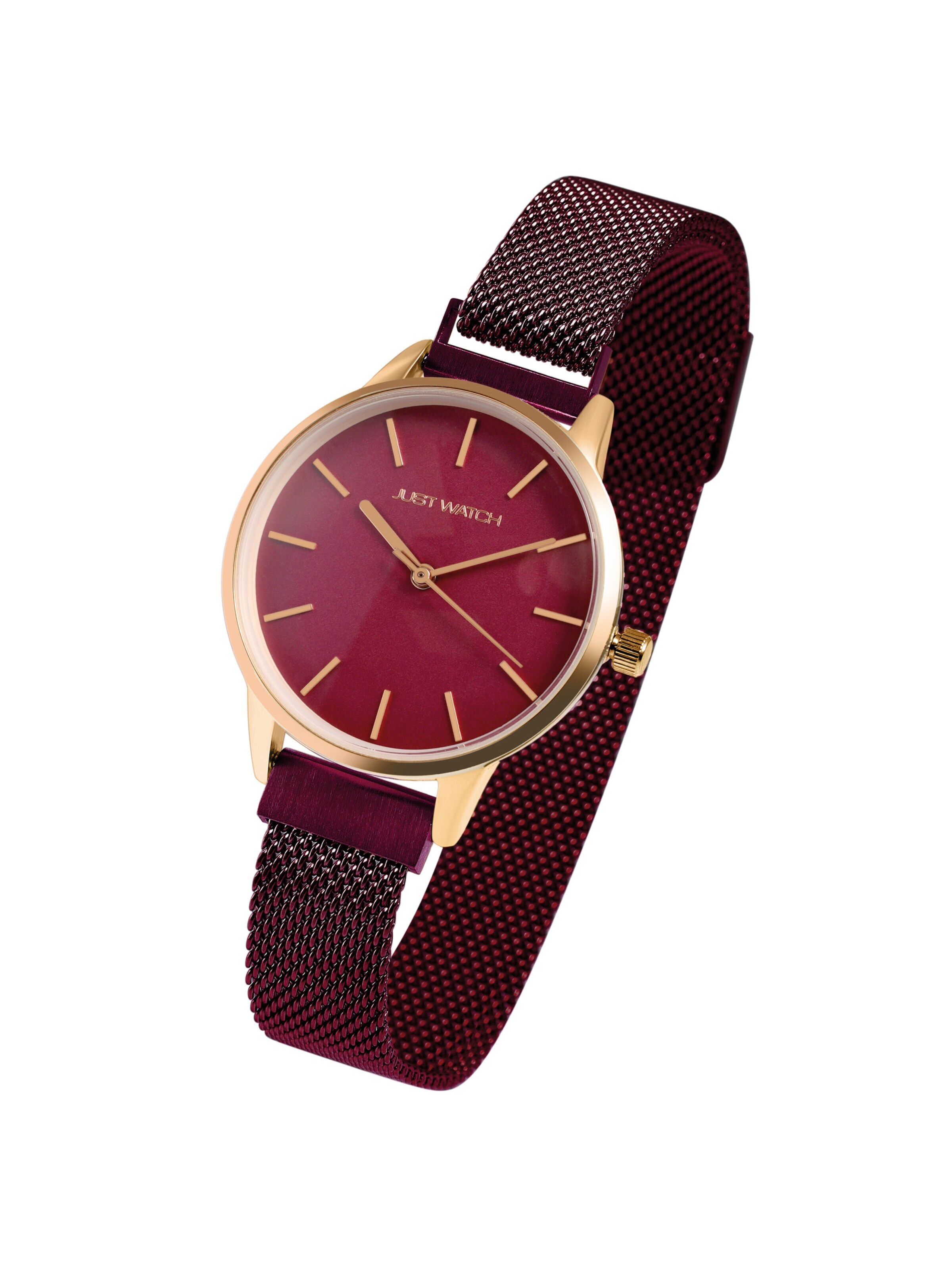 Just Watch Analog Watch 'Malva, 3 ATM' in Red: front