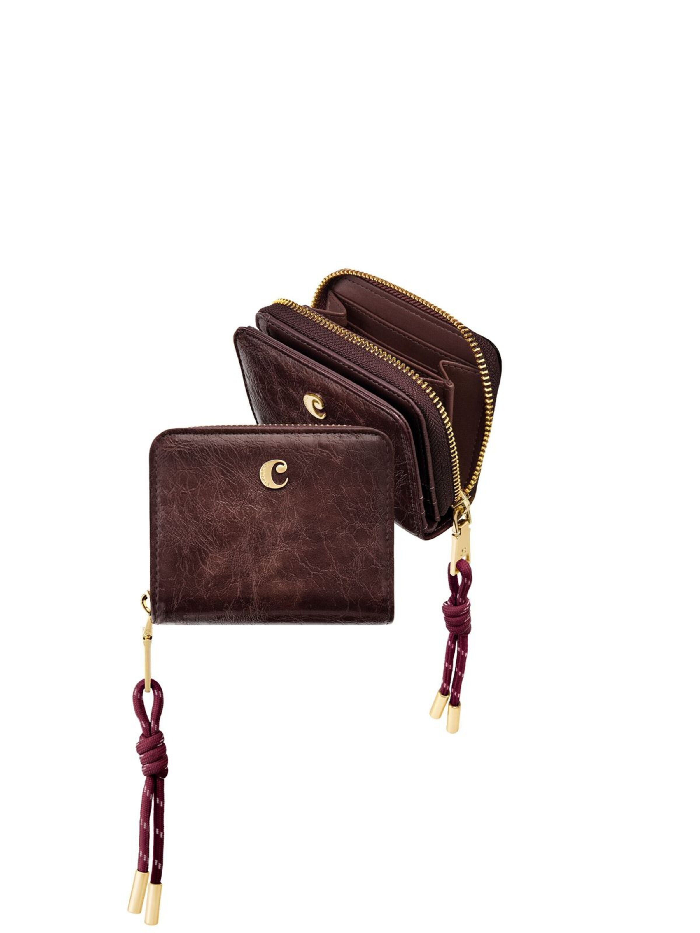 Cacharel Wallet 'Card wallet with flap Philomène' in Red: front
