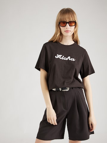 PIECES Shirt 'BANDA' in Black: front