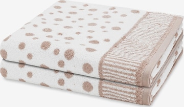 ROSS Towel 'Punkte allover' in Beige: front