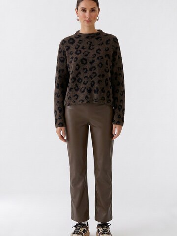 OUI Slimfit Hose in Braun
