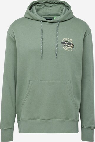 Felpa sportiva 'MOONLIT MOUNTAIN' di QUIKSILVER in verde: frontale