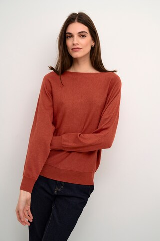 CULTURE Pullover i brun