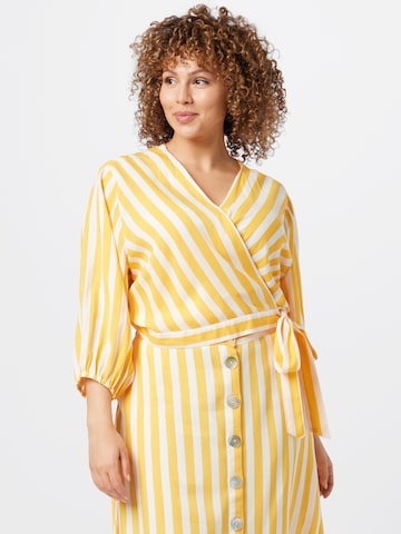 Guido Maria Kretschmer Curvy Collection Blouse 'Clara' in Yellow: front