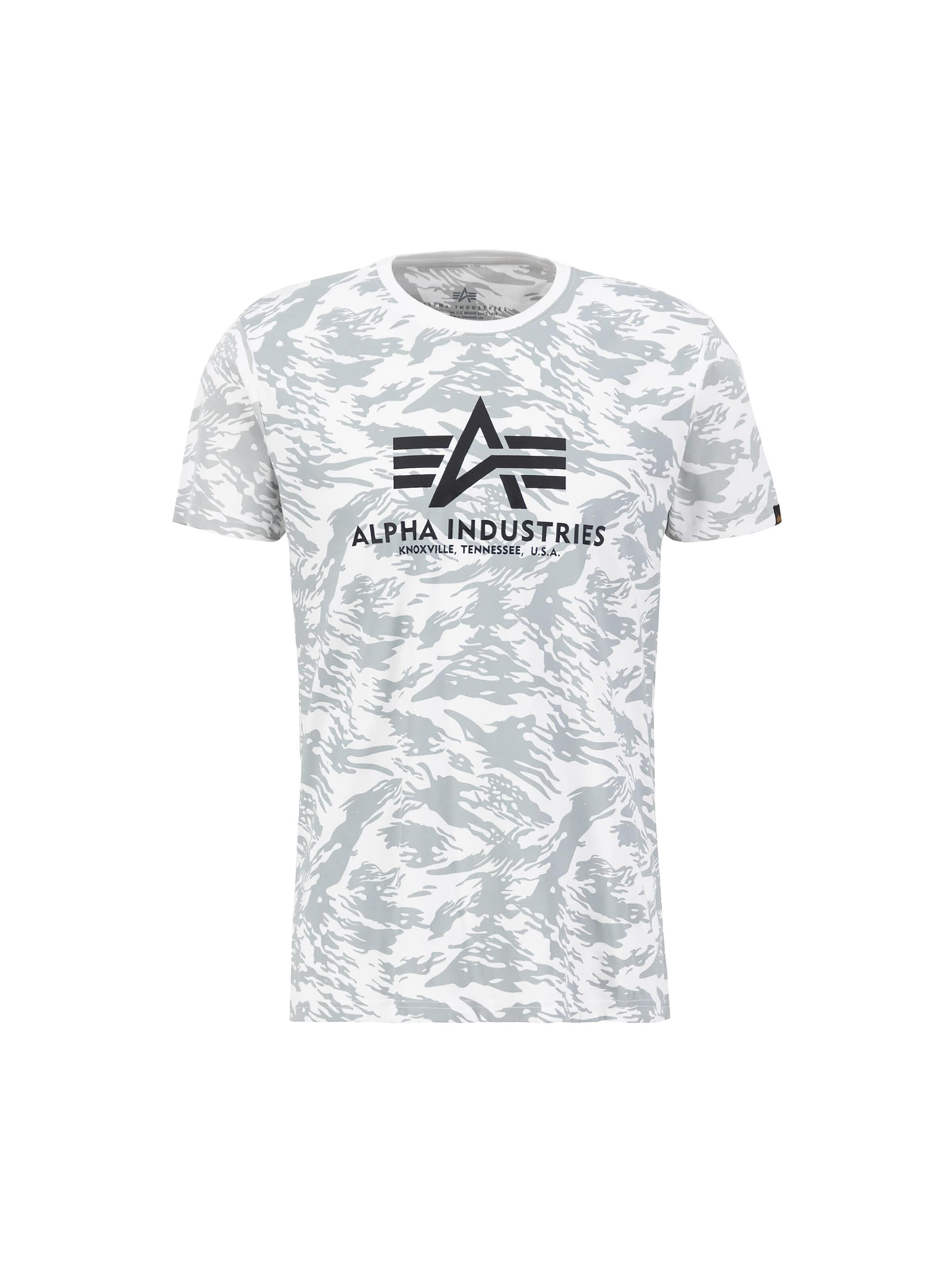 ALPHA INDUSTRIES Shirt 'Basic Logo' in White: front