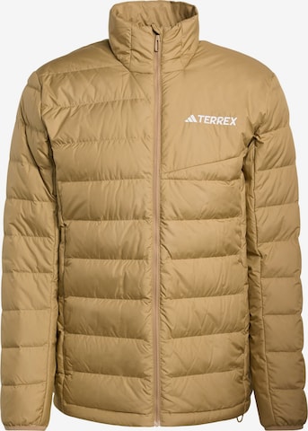 ADIDAS TERREX - Casaco outdoor ' Multi Light Down CLIMAWARM' em castanho: frente