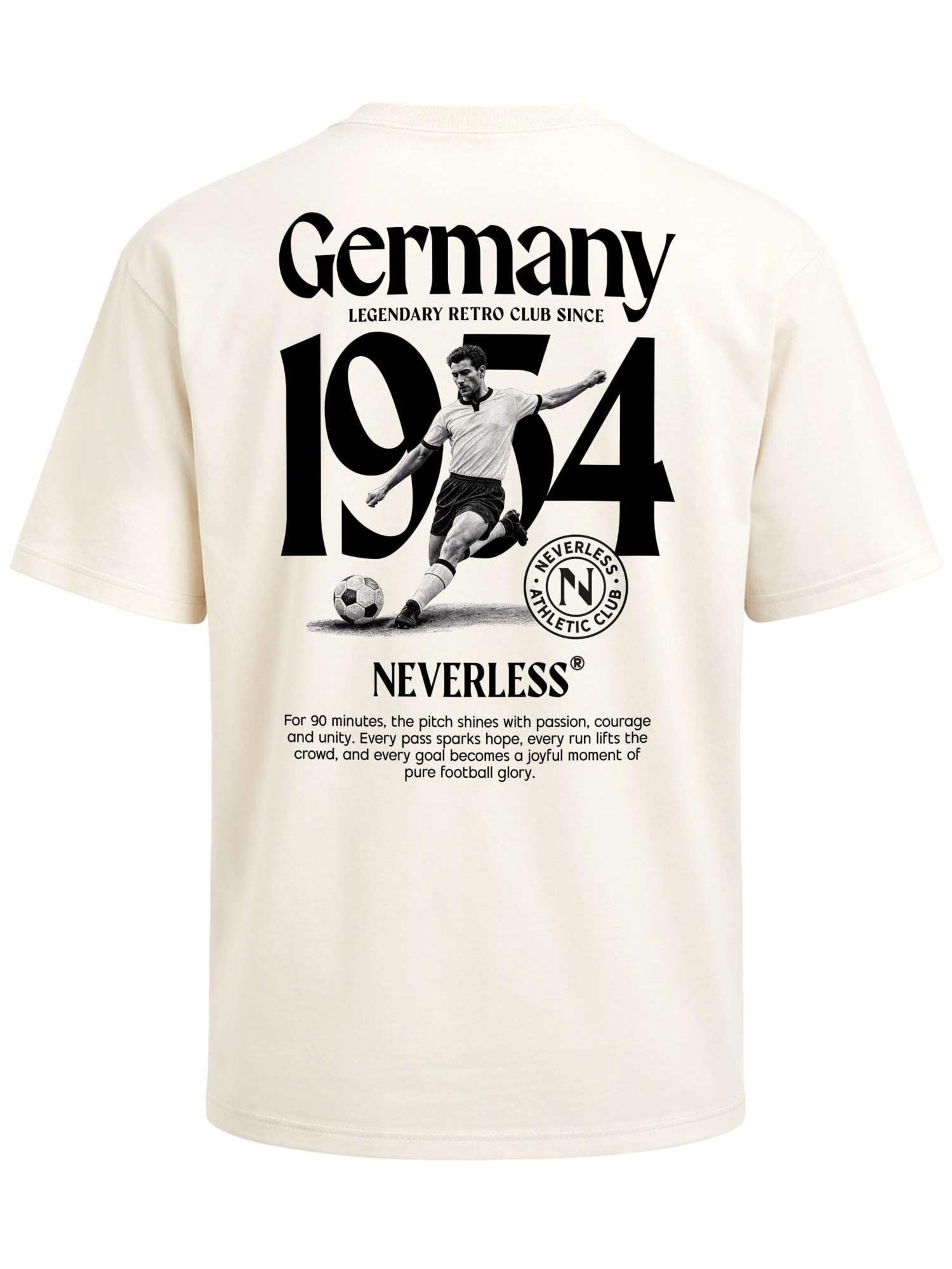 Neverless Shirt 'Germany 1954' in Beige