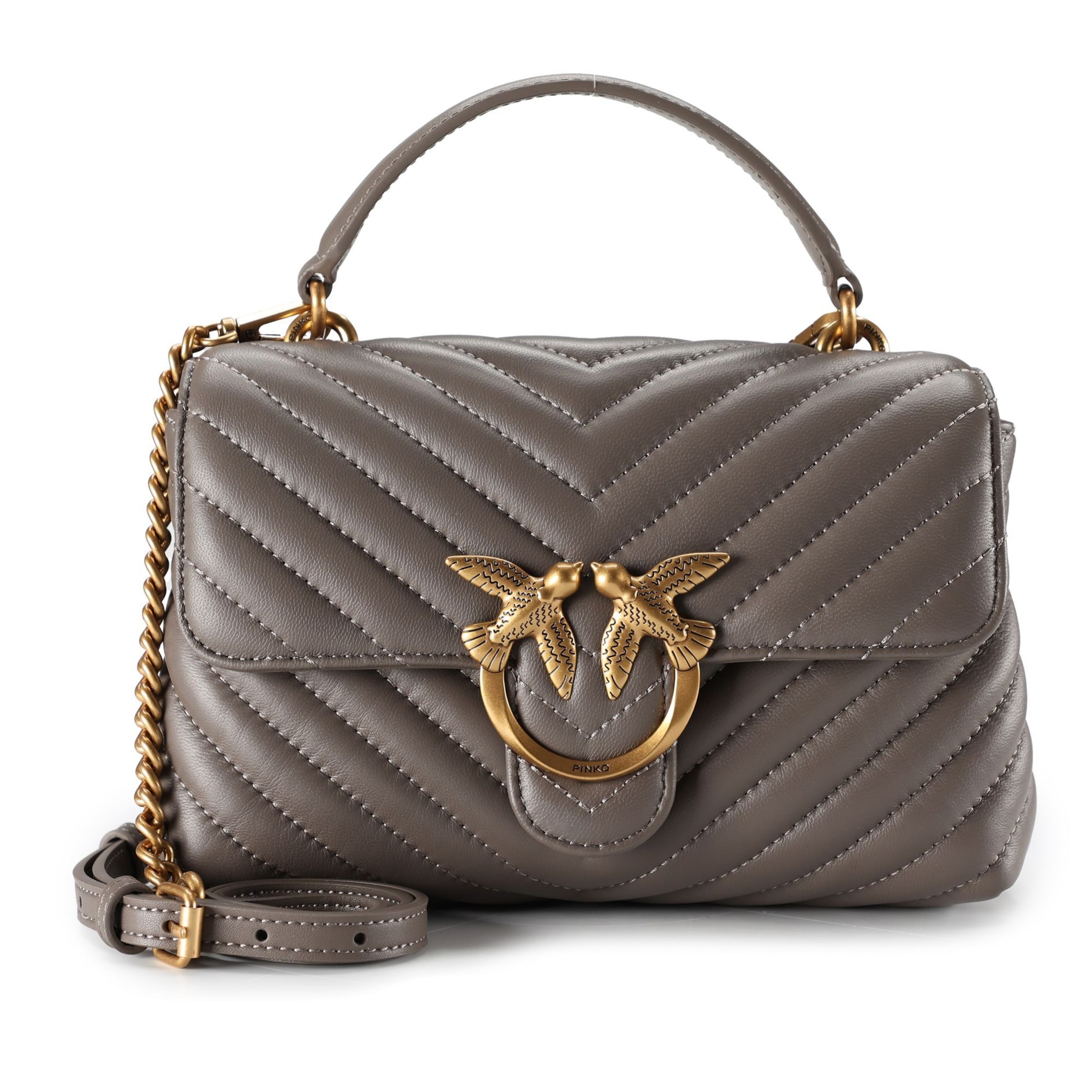 PINKO Handbag 'Love Lady' in Grey: front