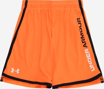Pantalon de sport 'Stunt 3.0' UNDER ARMOUR en orange : devant