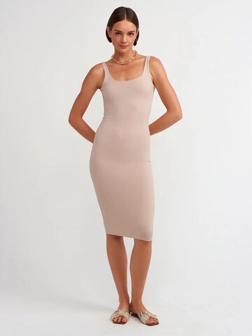 Dilvin Dress in Beige: front