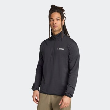 ADIDAS TERREX Athletic Sweater in Black: front