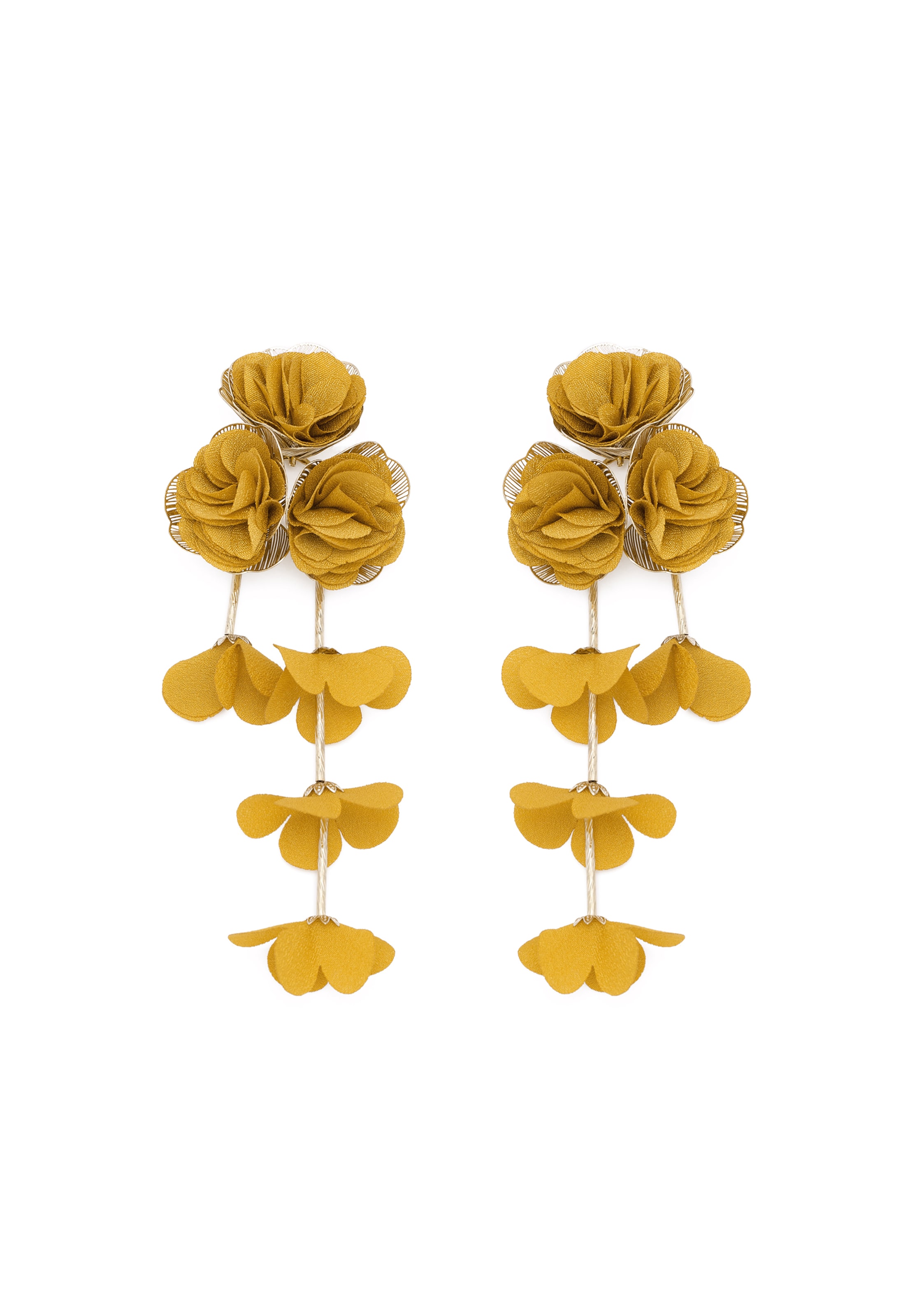 faina Earrings in Yellow: front