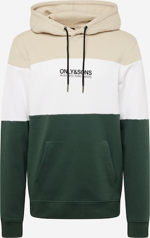 Only & Sons Sweatshirt 'BAS' in Green: front