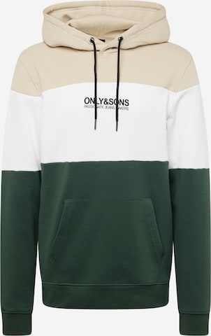 Only & Sons Sweatshirt 'BAS' in Grün: predná strana