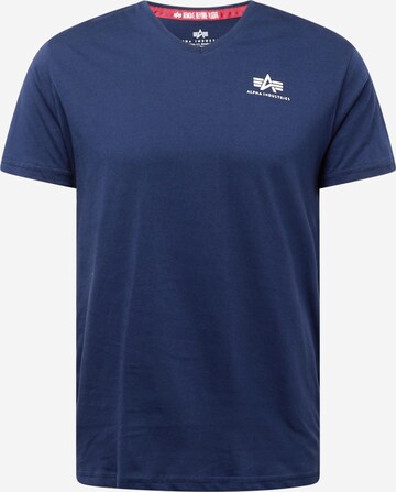 T-Shirt ALPHA INDUSTRIES en bleu : devant