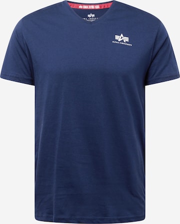 ALPHA INDUSTRIES Shirt in Blauw: voorkant