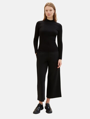 TOM TAILOR DENIM Wide Leg Hose in Schwarz