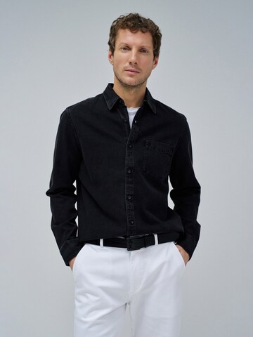 Salsa Jeans Regular Fit Hemd in Schwarz: Vorderseite