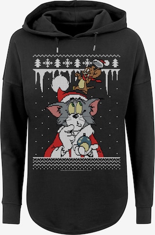 Sweat-shirt 'Tom And Jerry Christmas Fair Isle' F4NT4STIC en noir : devant