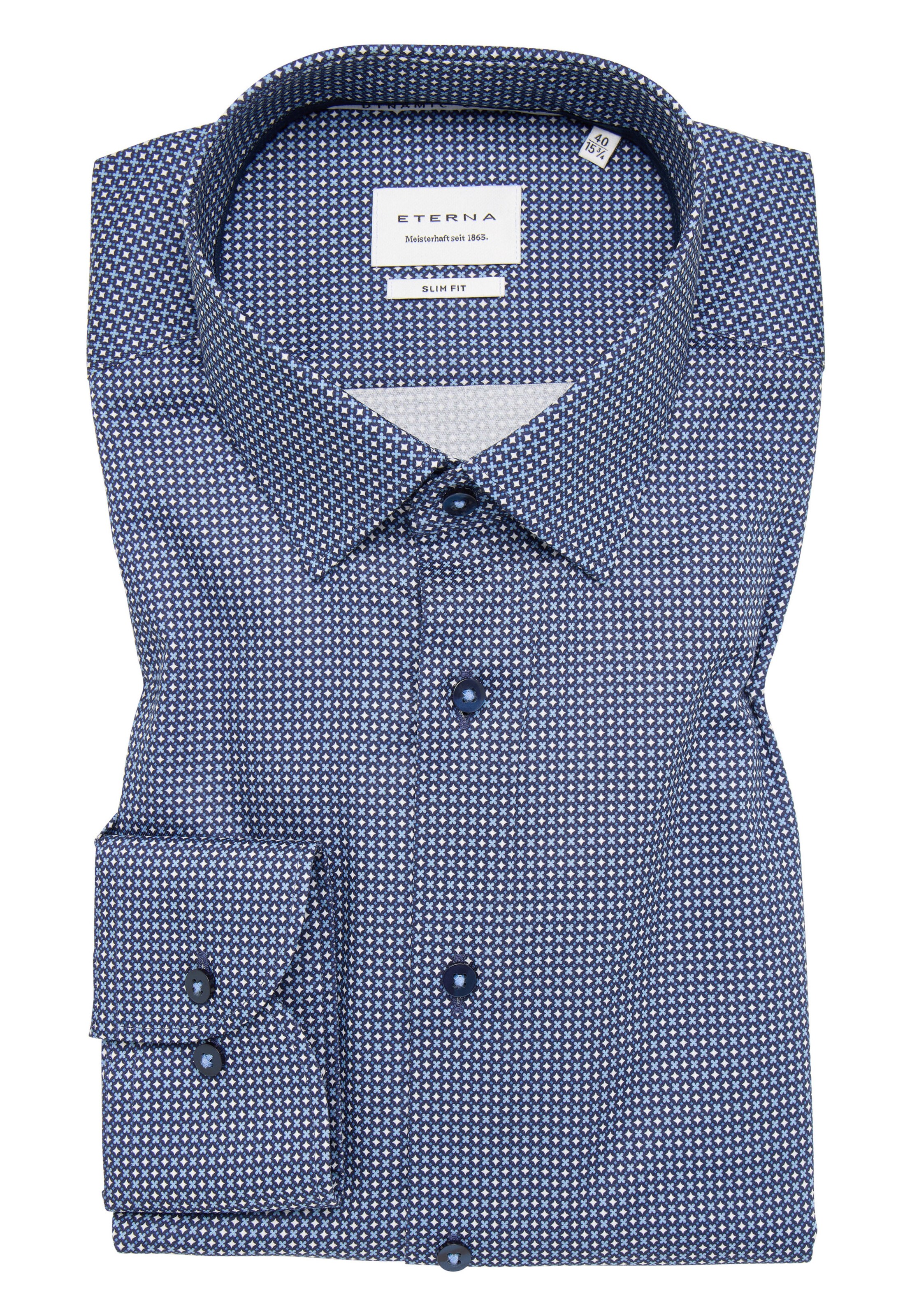 ETERNA Slim Fit Hemd in Blau