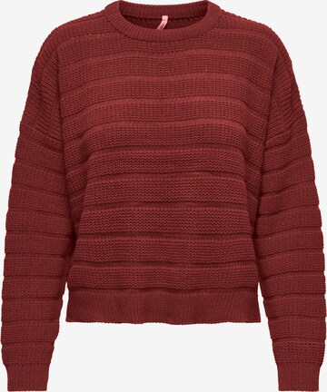 ONLY Пуловер 'NEW LERKE' в червено: отпред