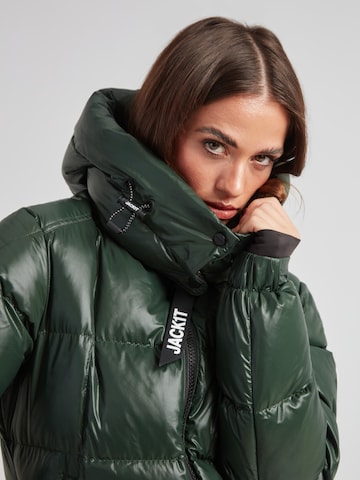 JACK1T Jacke ' EZ Boxed Ultra Lang Puffer Lux ' in Grün