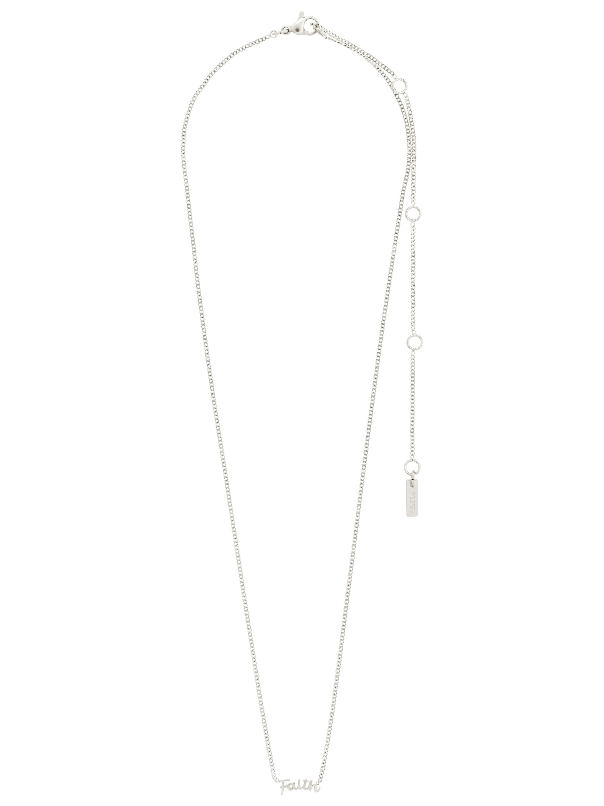 Chaîne 'Love Tag' Pilgrim en argent : devant