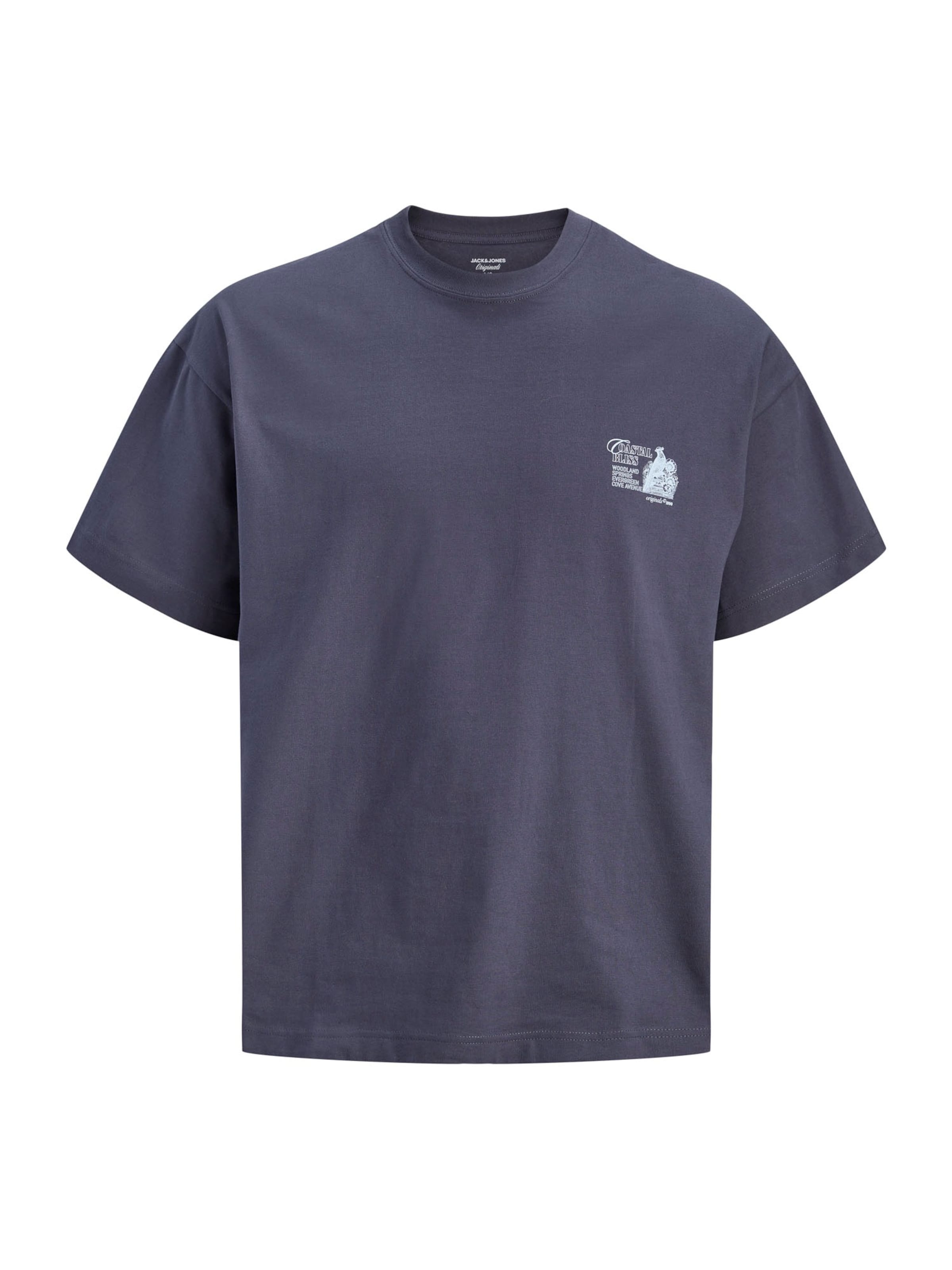 JACK & JONES Shirt 'JWHMaine' in S in de kleur Pastelblauw / Basaltgrijs, Productweergave