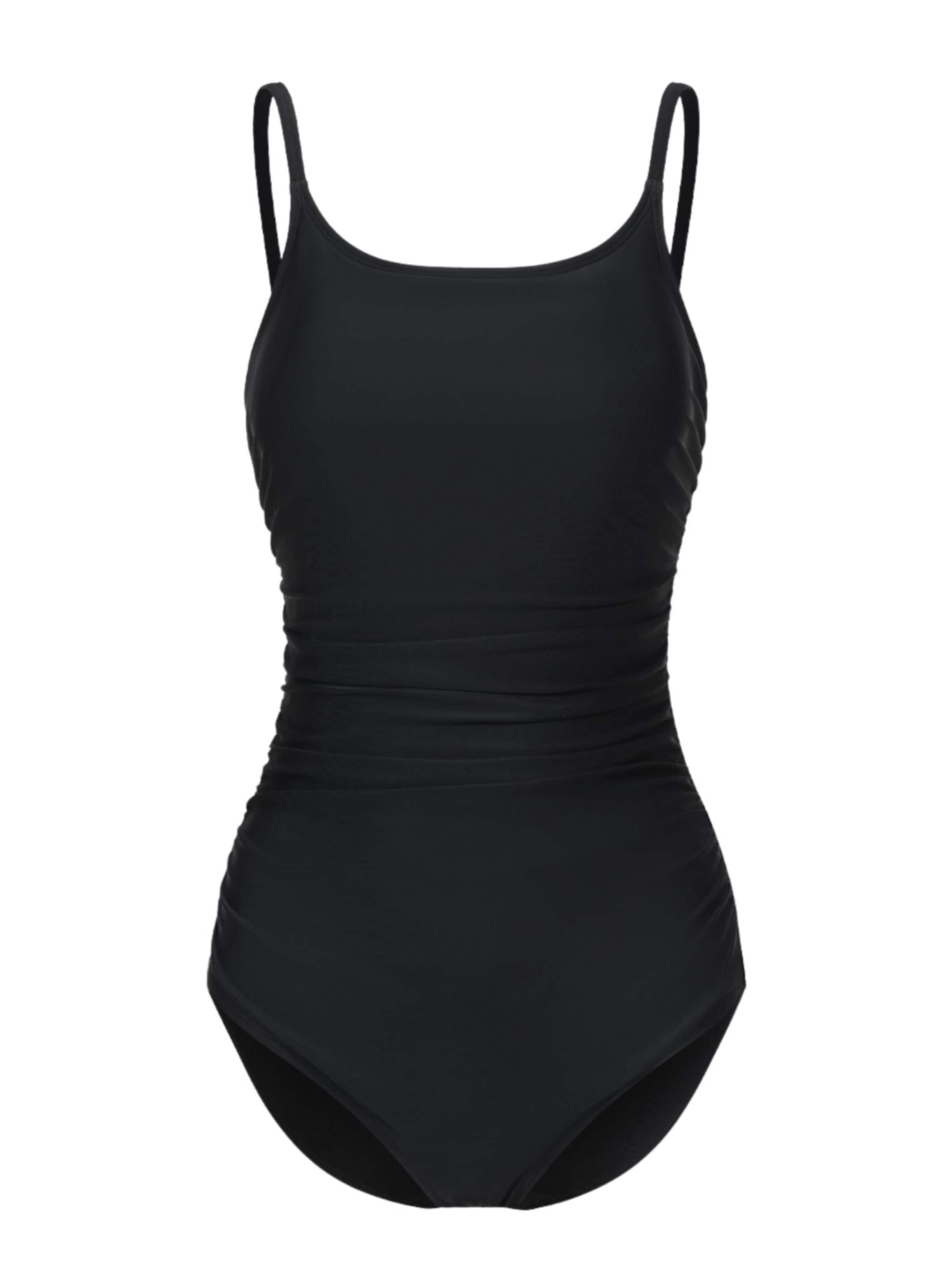Maillot de bain modelant 'Shaping - Badeanzug mit Raffung' cfab (formerly creamy fabrics) en noir : devant