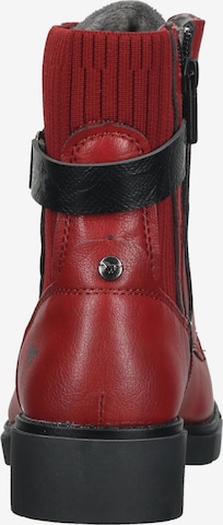 MUSTANG Lace-Up Ankle Boots in Red