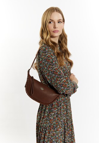 DreiMaster Vintage Shoulder Bag in Brown: front