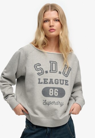 Sweat-shirt 'Athletic Essentials' Superdry & Co en gris : devant