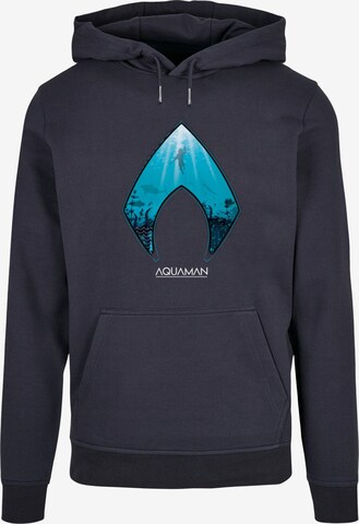 ABSOLUTE CULT Sweatshirt 'Aquaman - Ocean' in Blauw: voorkant
