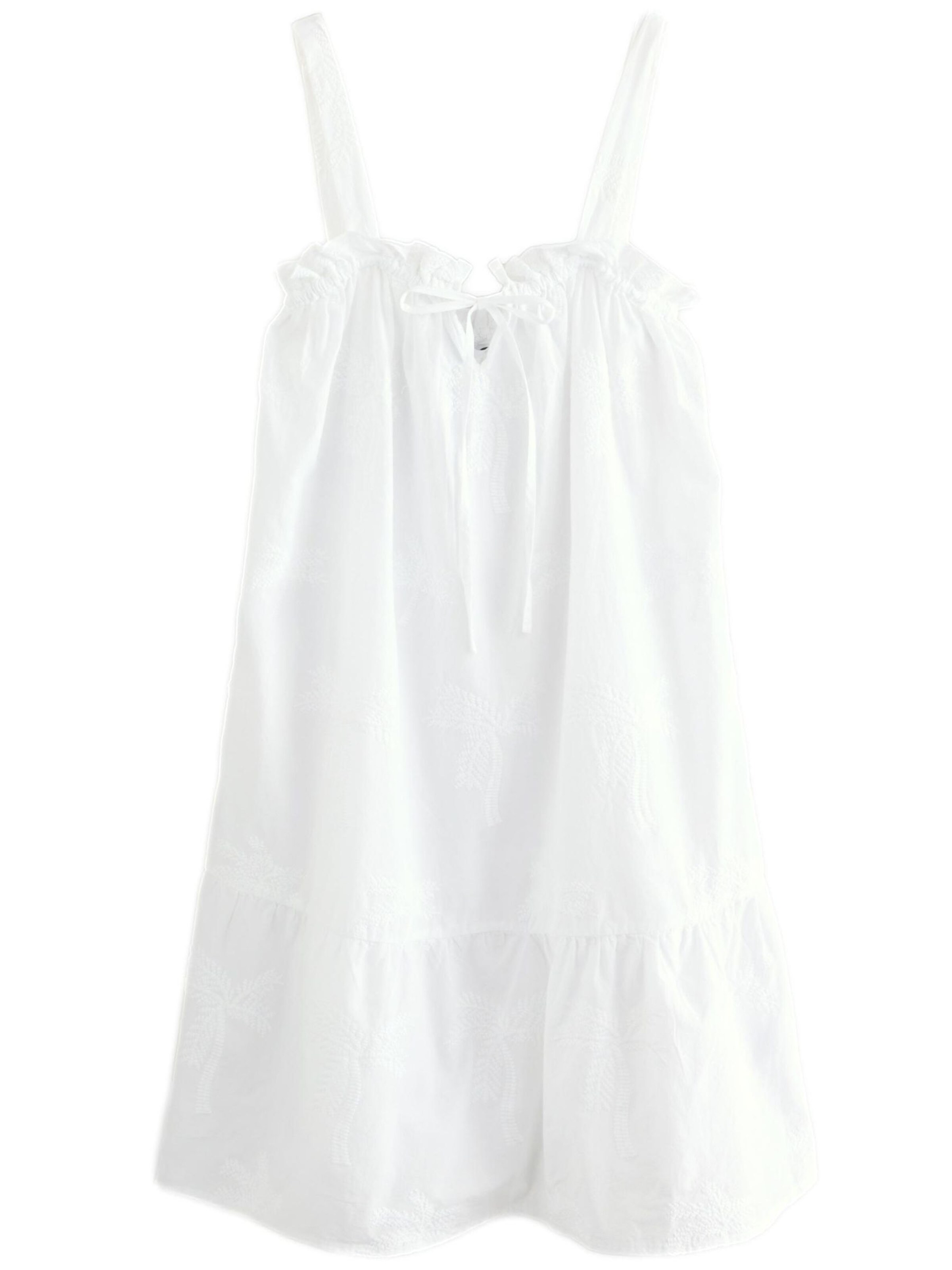 Next Лятна рокля в бяло: отпред