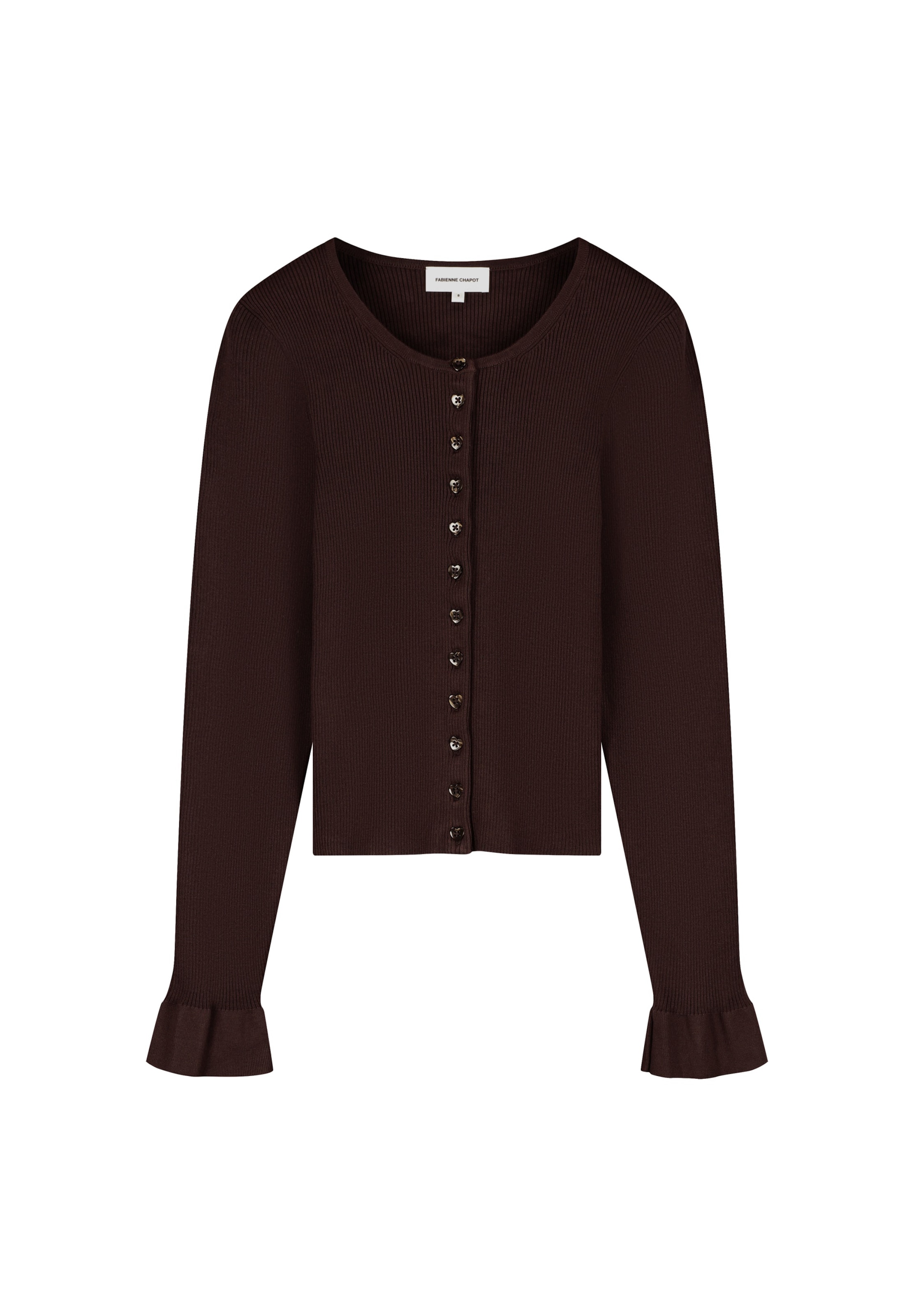 Fabienne Chapot Strickjacke in Braun: Vorderseite