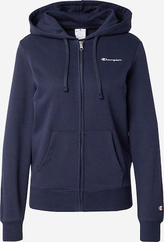 Champion Authentic Athletic Apparel Zip-Up Hoodie in Blue: front